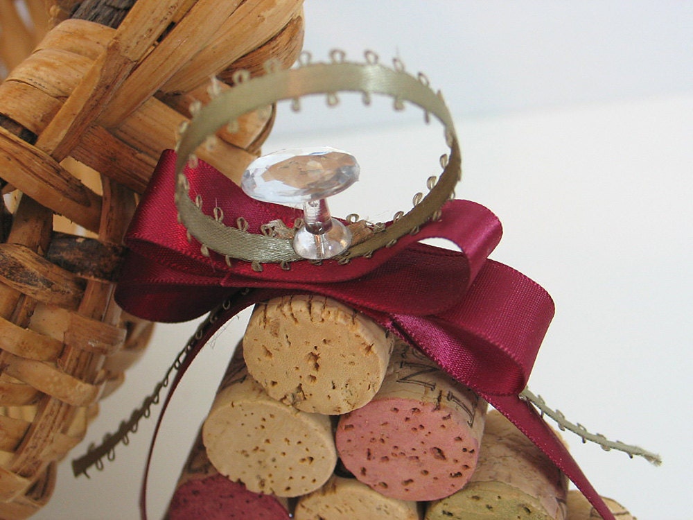 Wine Cork Christmas Tree Ornament