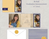 Chevron Zig Zag Graduation Announcement Invitation Open House Folded Bi-Fold with Photos Images Il_170x135