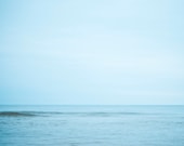 gift under 50 Beach Wave Photograph beach photography minimalist modern wall art blue lake michigan calming fine art 10x14