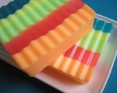 Rainbow Soap - Have A Groovy Day, Fruity Soap, Glycerin Soap