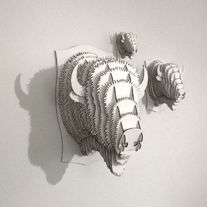 Billy Jr. - Medium Bison Trophy - White or Brown
