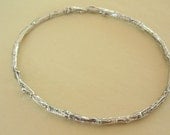 twig bracelet plus size bangle sterling silver medium weight