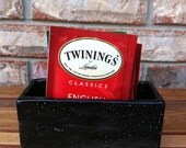 Handmade Summer Nights Ceramic Business Card / Q Tip Holder / Sugar Packet Holder