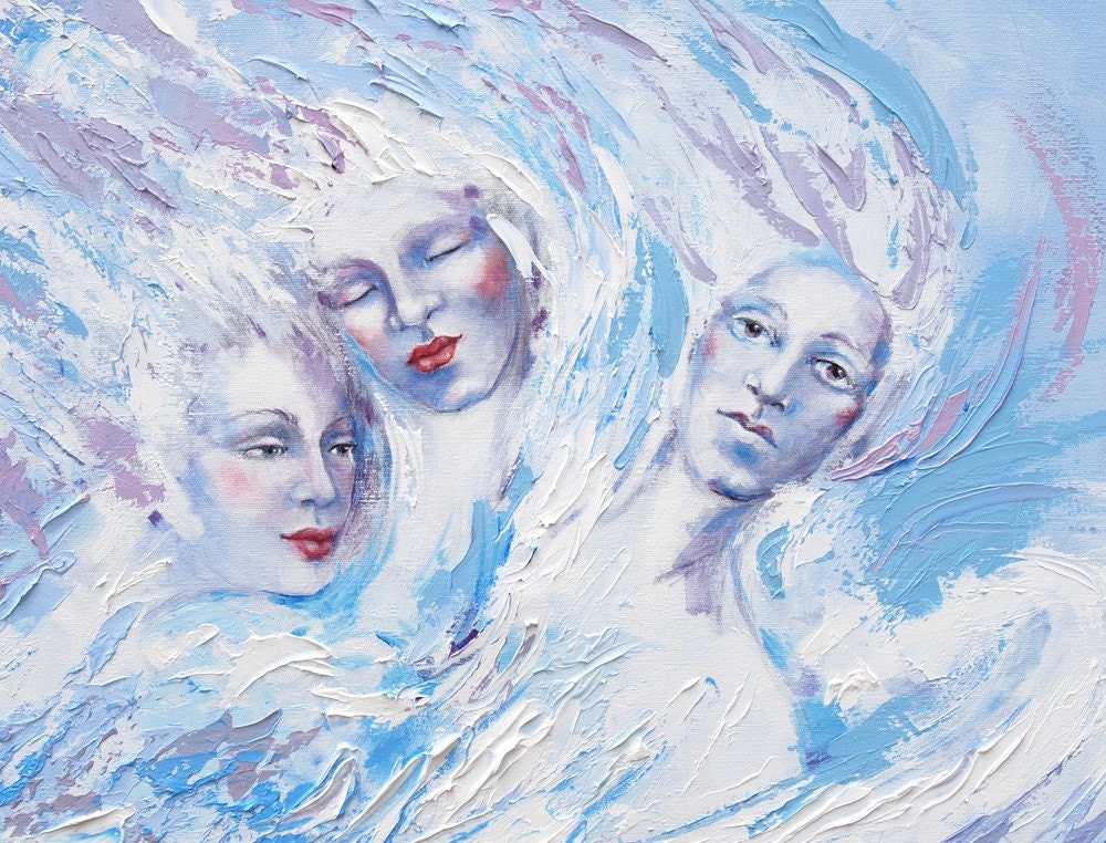 Oil Painting Original Angels