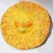 Yellow Sun, ceramic mask sculpture