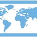 World Map with Travel Markers, Large - Vinyl Wall Art