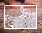 vancouver mapcut on white