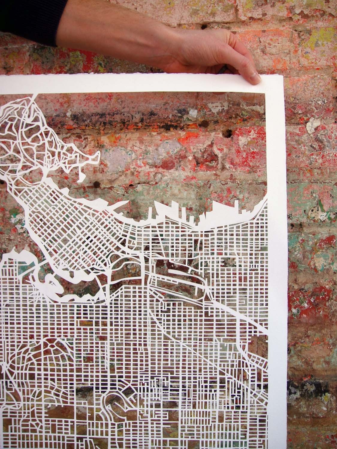 vancouver mapcut on white
