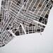 manhattan mapcut on white