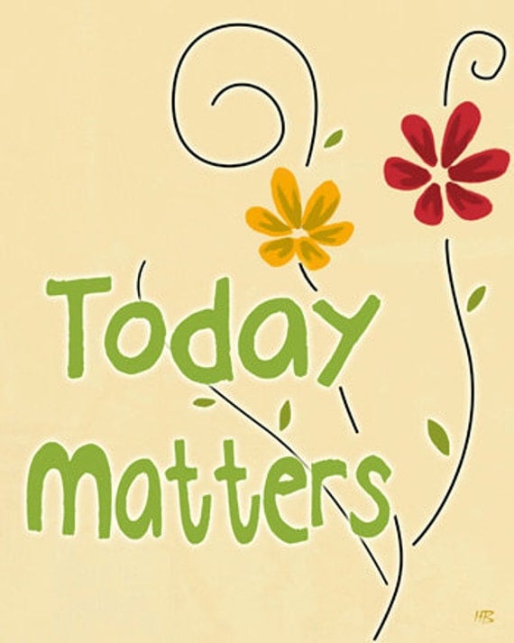 Inspiring art positive words wall art today matters flowers wall hanging room decor