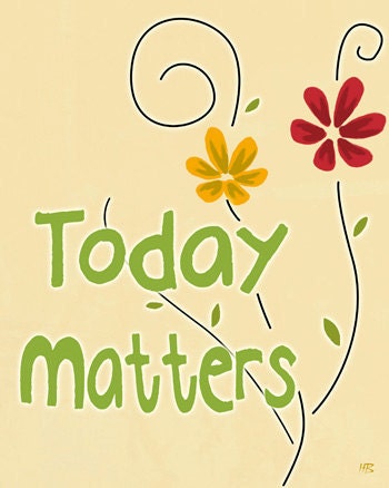 Inspiring art positive words wall art today matters flowers wall hanging room decor