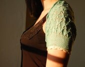 Cashmere Lace Shrug in Mint and Shell by Adventuresofjr