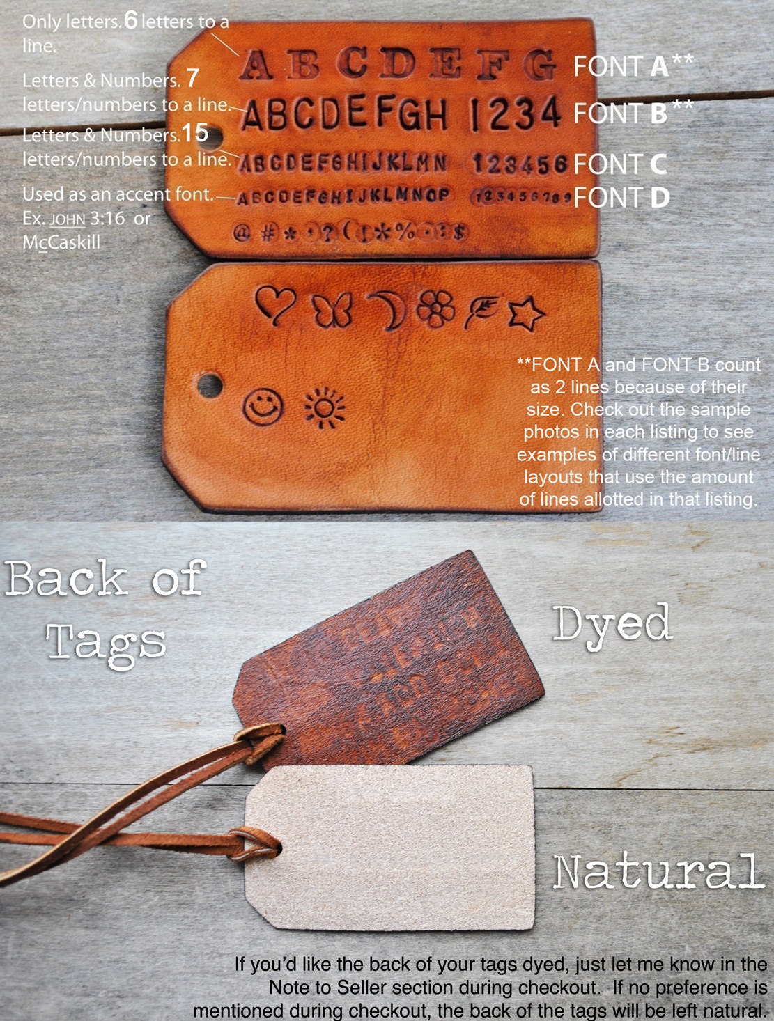Single Custom Vertical Leather Luggage Tag. Stamped with Your Name, Phrase, Verse. Gift for wedding, birthday, thank you, congrats.