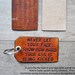 Custom Leather Key Chain. Hand Stamped to Your Specifications. Large/Tag Sized.