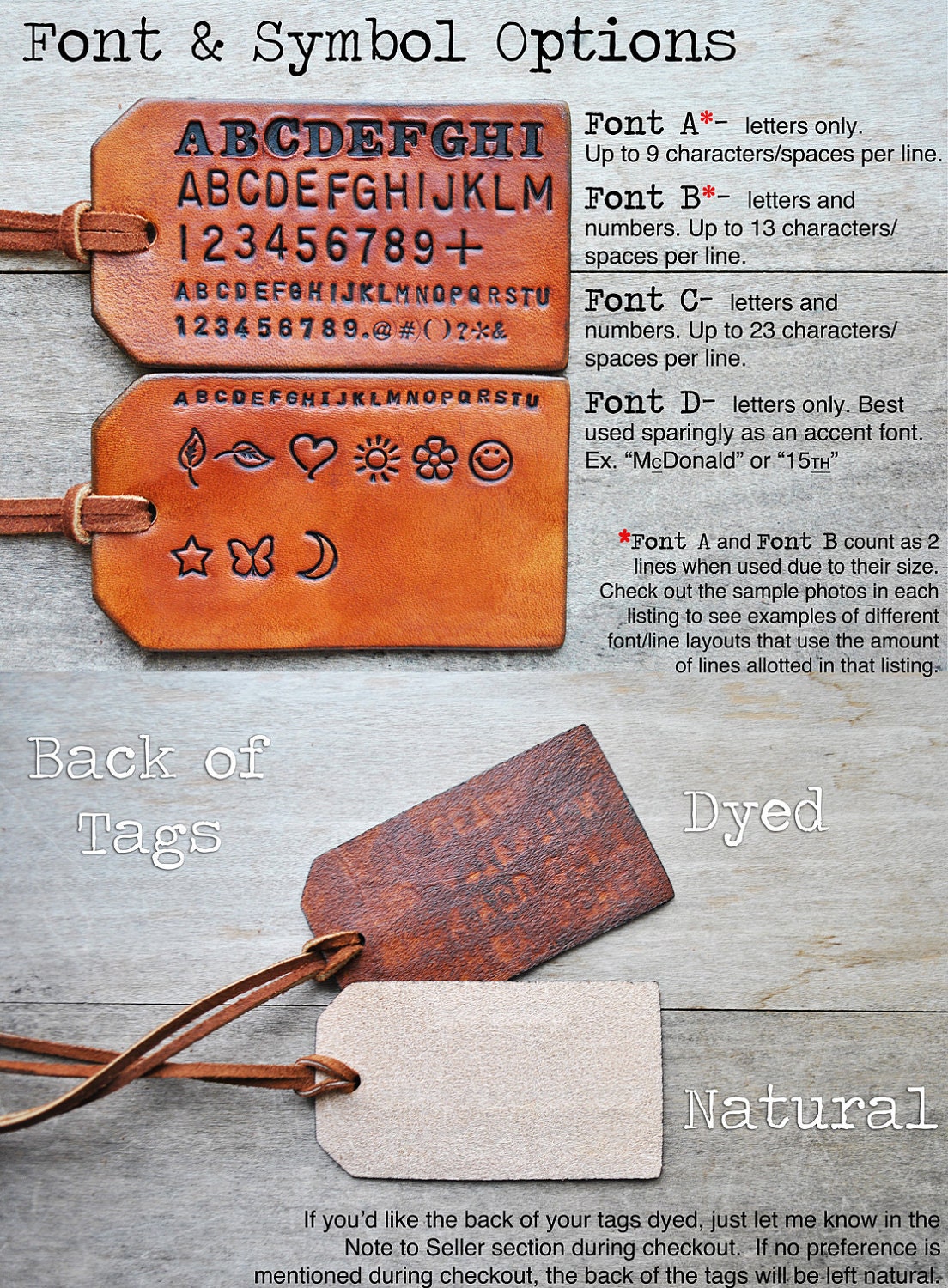 2 Custom Leather Luggage Tags - LIFE is a JOURNEY - Personalize with your names