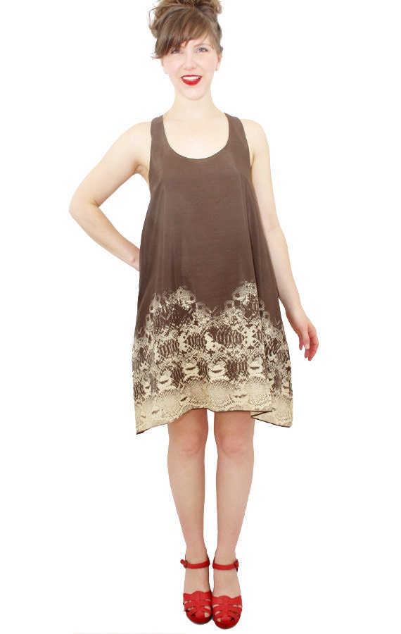 Two Points Silk Tank Dress