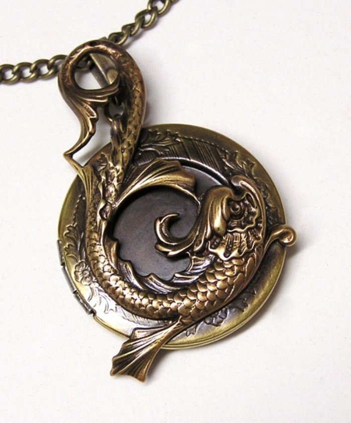 Steampunk WATER DRAGON LOCKET