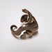 Lizard Ring, lizard body wrap around finger (brass)