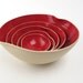 cupidOo red bOwl set of 5 MADE TO ORDER