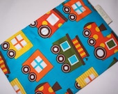 Organic cotton reusable snack bag - Choo choo train
