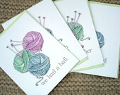 Knitters' Fun Notes Eco Friendly Puns Thank You Suppliers Teachers Friends Get Well Gift