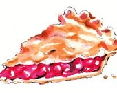 Nice Summer Cherry  Pie Invitation Thank You  Comfort Custom Greeting Eco Friendly Card