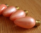 peach set of 6 light bulbs home decor vintage