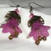 Exotic Plum Flower Earrings