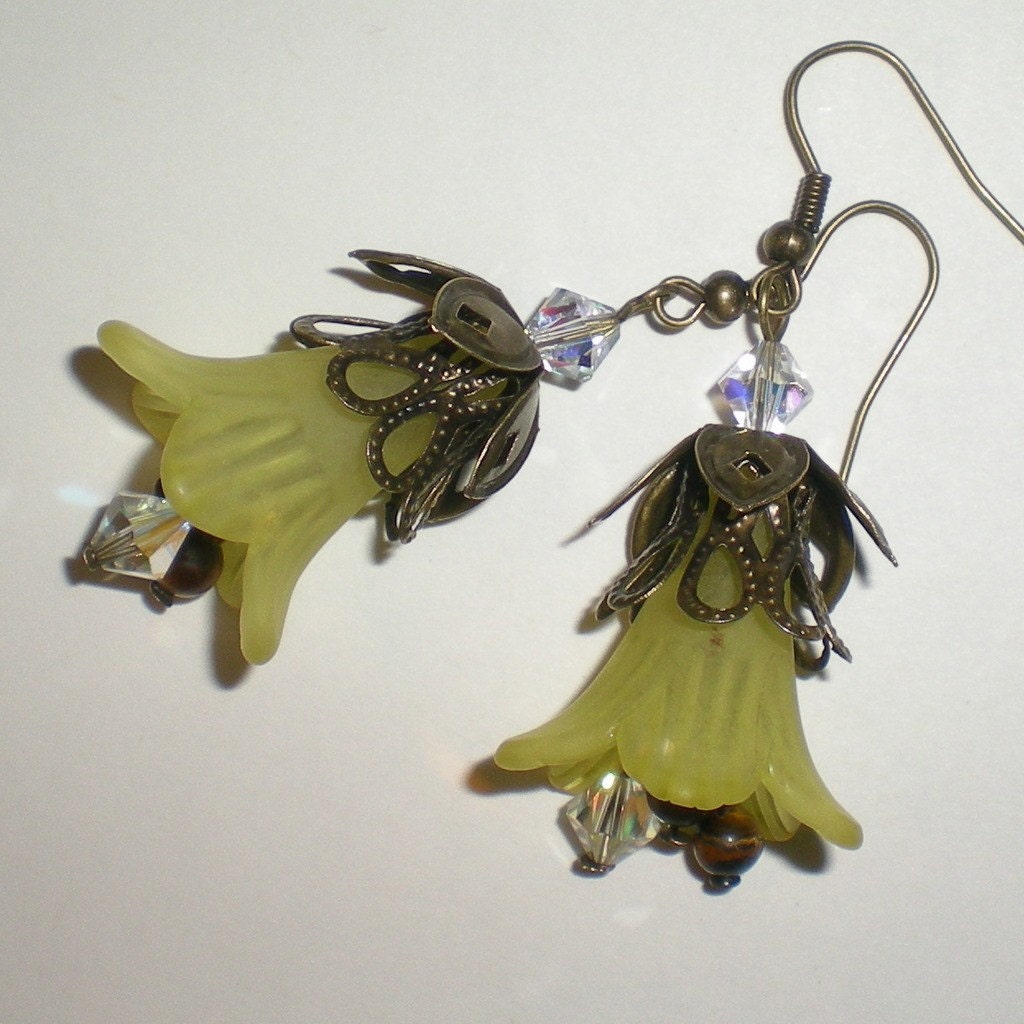 Exotic Lemon Flower Earrings