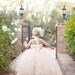 Sweet Sophistication Flower Girl Dress, shown in Peach, Size Medium
