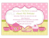 Tea Party Birthday Invitation (You Print)