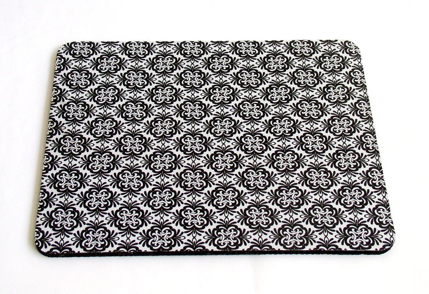 Computer mouse pad rubber mouse pad mousepad office accessories damask black and white design for dad grads israel hmet artteam