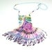 Necklace, Beaded, Ocean Flowers Cascade with Fringe