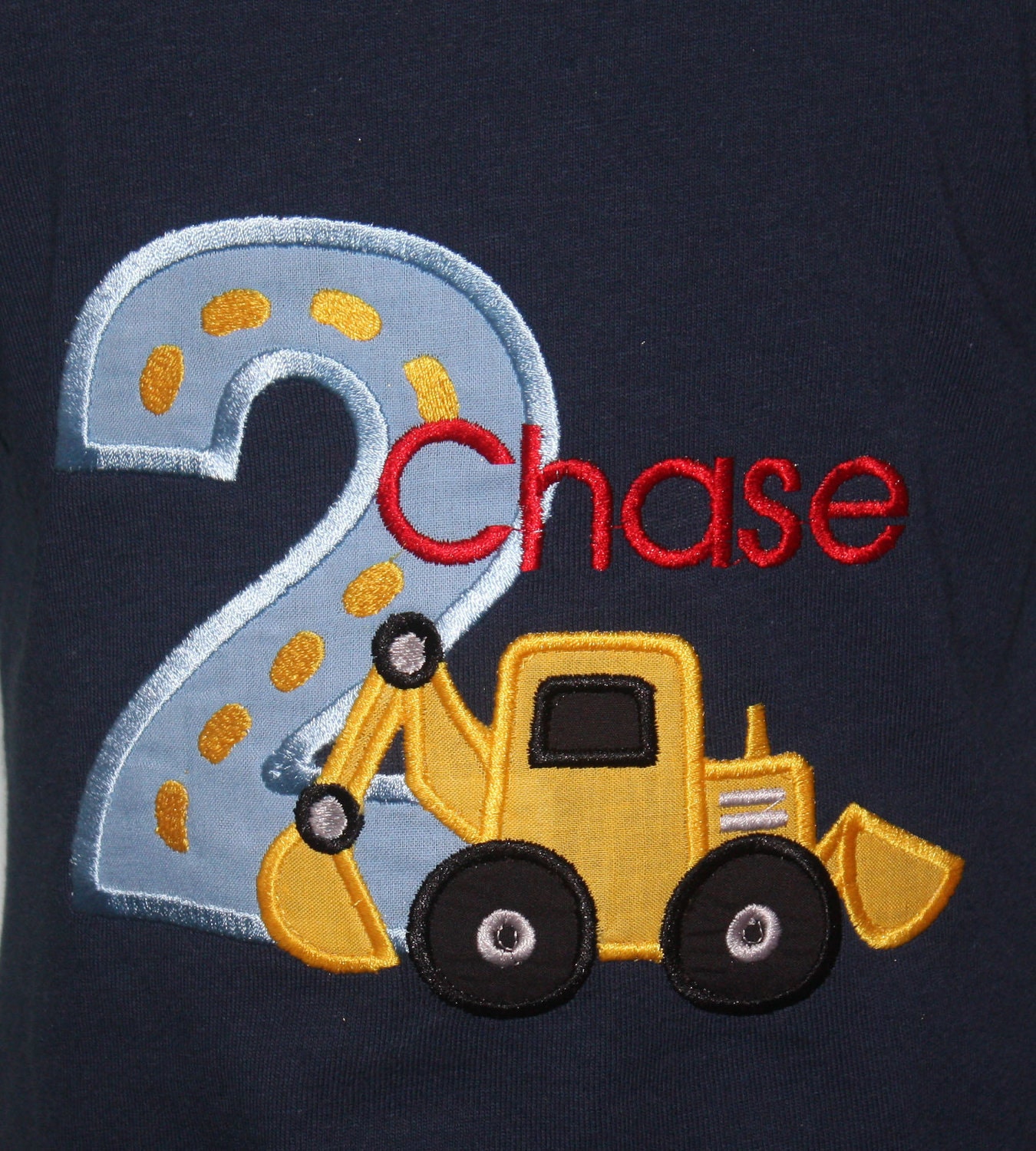 Greatstitch Digger Construction Birthday Shirt 1st Birthday 2nd Birthday 3rd Birthday