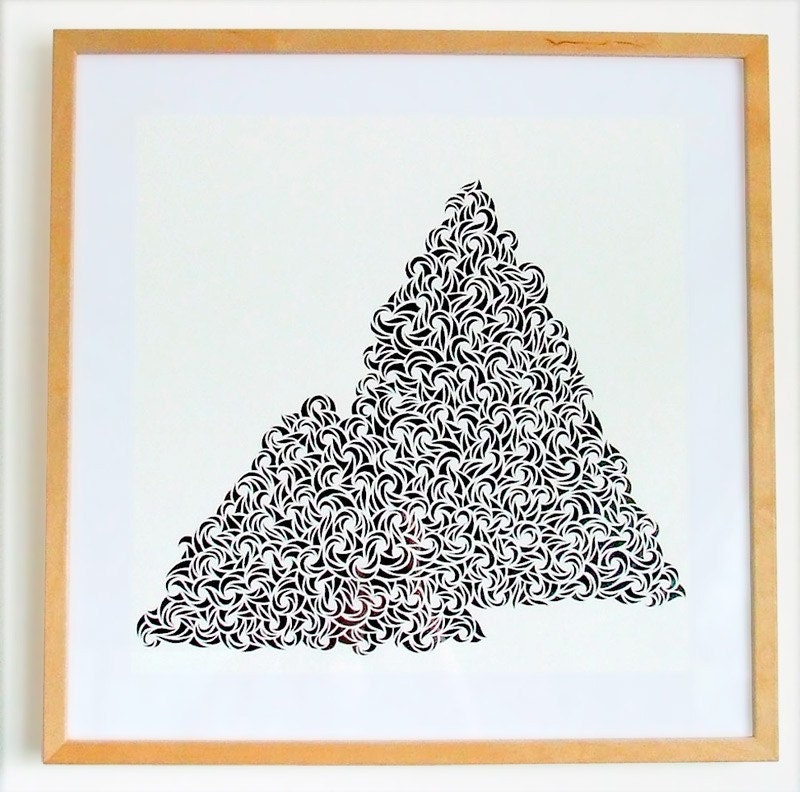 Contact, original ink drawing, non-repeating pattern