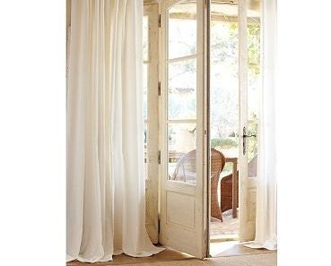 Pair of linen curtain drapes panels, 100% linen, LINED, off white 50 x 90 inches, or choose your own color