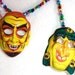 Vintage Halloween Garland Retro Masks Banner