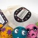 Day of the Dead Sugar Skull Garland, Mexican folk art skull bunting, colorful embroidered felt Halloween decor