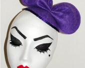 PURPLE animal ears minnie micky mouse inspired hat fascinator
