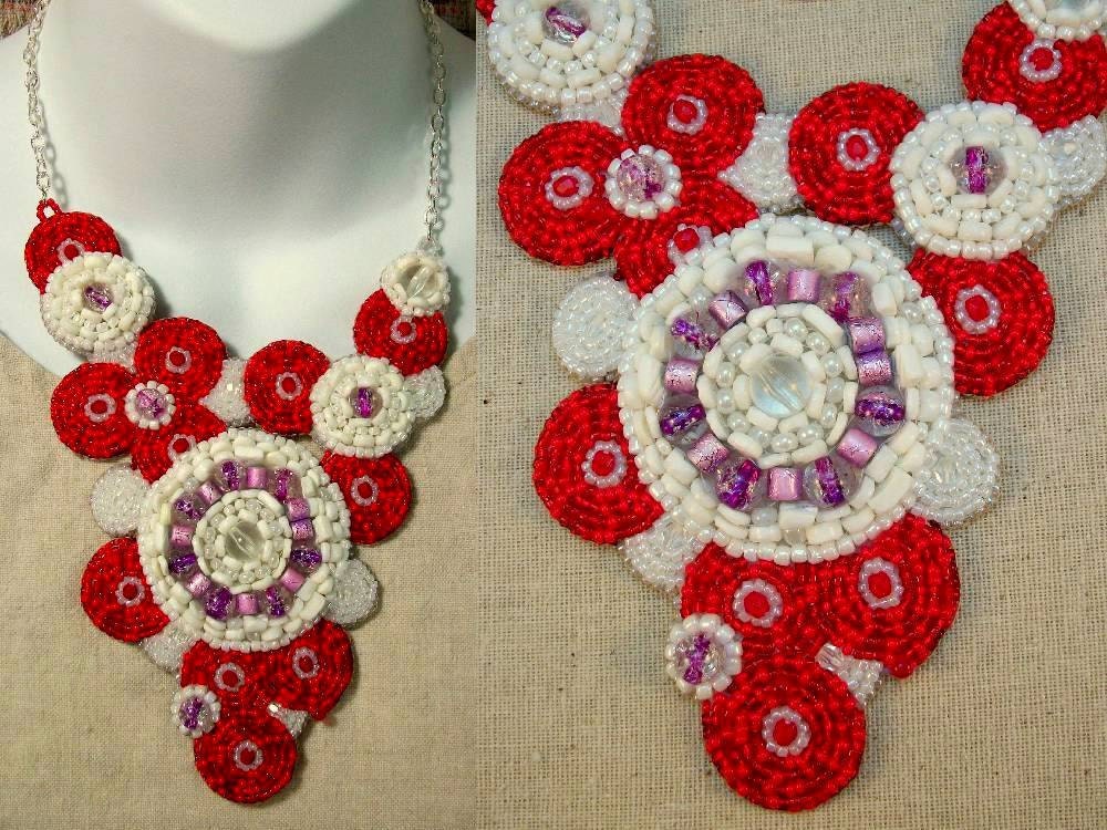 Persuasion - Beaded Statement Bib Necklace