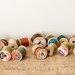 Vintage Wooden Sewing Spools-Earthy Mix