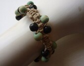 Black and Blue Pas de Deux Hemp Bracelet