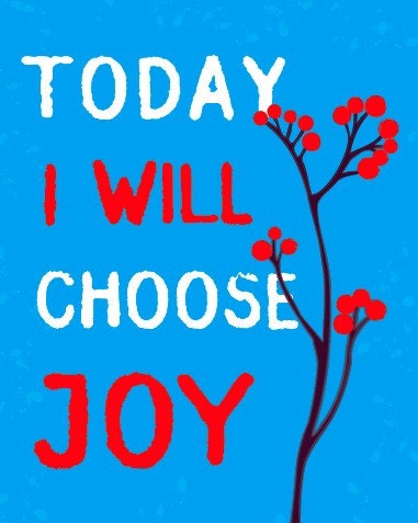 Choose Joy - Mint and Red Berry -8x10 Print