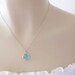 SET of 5 Wedding Jewelry Bridesmaid Necklaces Sweet simple - Sea foam glass drop with matte gold trimmed Necklace - Bridal Bridesmaid Gift