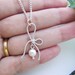 Wedding Jewelry Bridesmaid Jewelry Ribbon bow charms with Crystal white Swarovski pearls Bridesmaid Necklace