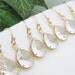 15% OFF SET of 9 Wedding Bridesmaid Jewelry Bridal Earrings Bridesmaid Earrings Clear Glass Pear Cut Earrings - Bridesmaids Gifts