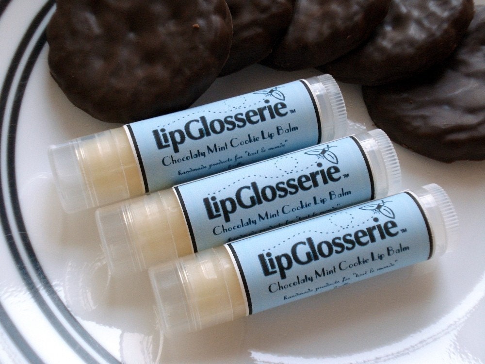 Vegan Lip Balm - Chocolaty Mint Cookie - Handmade