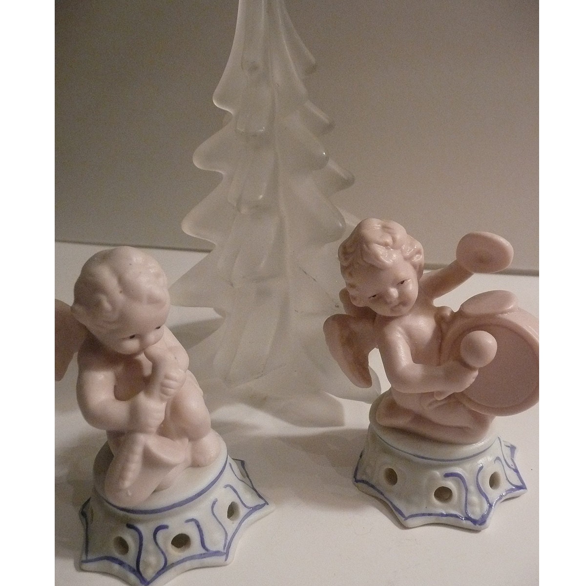 Vintage Two Musical  Angels Occupied Japan Christmas