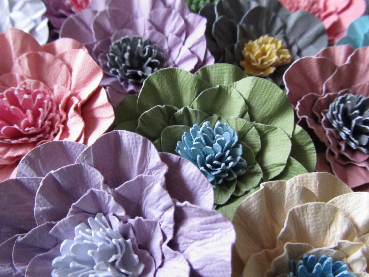 Handmade Paper Flowers Wedding 100-2 1/2 inch in Color of your Choice