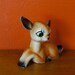 Vintage Big Eye Deer Figurine Japan 1950s